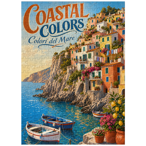 puzzleplate Amalfi Coast Colorful Coastal Charm 300 Jigsaw Puzzle