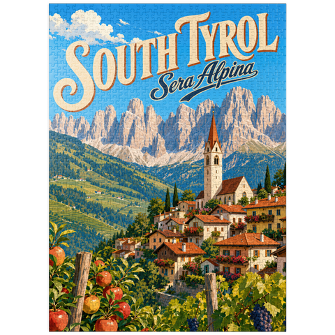 puzzleplate South Tyrol Alpine Village Charm 1000 Jigsaw Puzzle