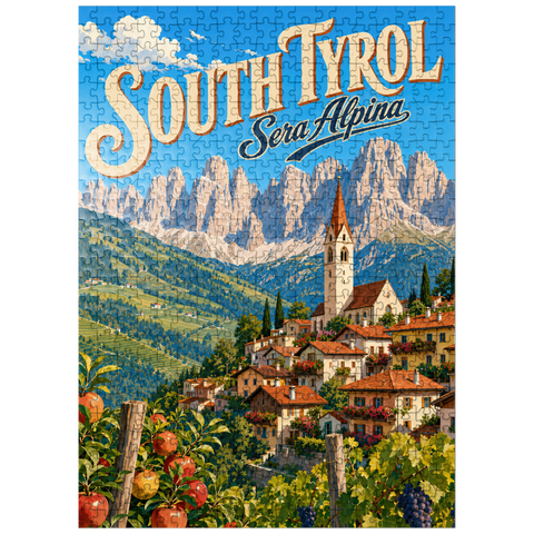 puzzleplate South Tyrol Alpine Village Charm 500 Jigsaw Puzzle