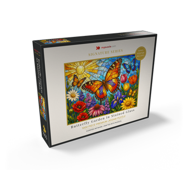 Butterfly Garden in Stained Glass 1000 Jigsaw Puzzle box view2