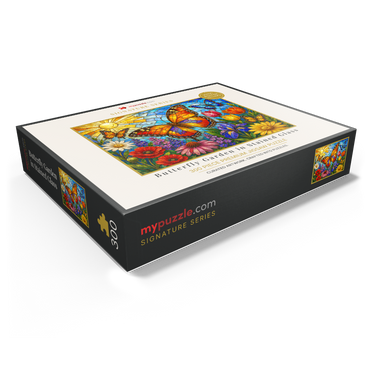 Butterfly Garden in Stained Glass 300 Jigsaw Puzzle box view1
