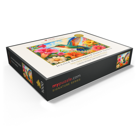 Jeweled Hummingbird Flower Garden 1000 Jigsaw Puzzle box view1