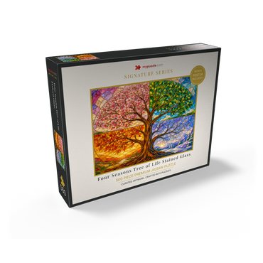 Four Seasons Tree of Life Stained Glass 500 Jigsaw Puzzle box view2