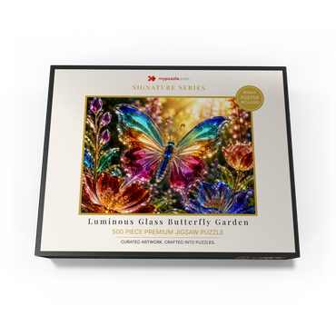 Luminous Glass Butterfly Garden 500 Jigsaw Puzzle box view3