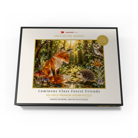 Luminous Glass Forest Friends 500 Jigsaw Puzzle box view3