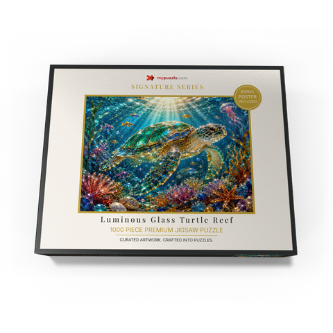 Luminous Glass Turtle Reef 1000 Jigsaw Puzzle box view3