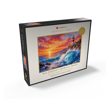 New England Lighthouse Sunset 500 Jigsaw Puzzle box view2