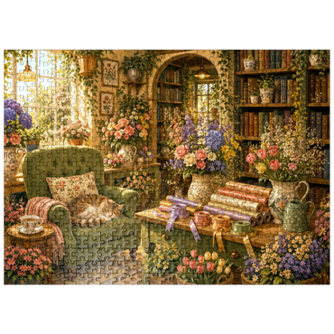 puzzleplate Secret Flower Bookshop Corner 500 Jigsaw Puzzle