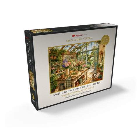 Sunlit Greenhouse Garden Studio 1000 Jigsaw Puzzle box view2