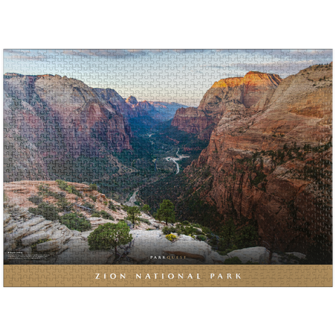 puzzleplate Zion National Park: Angels Landing 1000 Jigsaw Puzzle