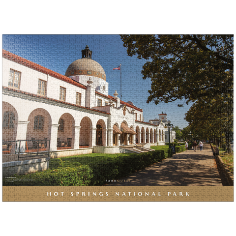 puzzleplate Hot Springs National Park: Bathhouse Row 1000 Jigsaw Puzzle
