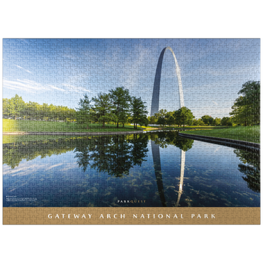 puzzleplate Gateway Arch National Park: Reflection Pool 1000 Jigsaw Puzzle