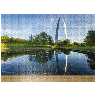 puzzleplate Gateway Arch National Park: Reflection Pool 500 Jigsaw Puzzle