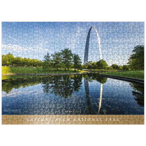 puzzleplate Gateway Arch National Park: Reflection Pool 500 Jigsaw Puzzle