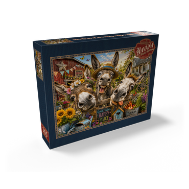 Three Silly Donkeys Farm Charm 300 Jigsaw Puzzle box view2
