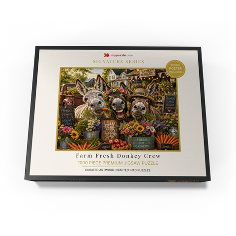 Farm Fresh Donkey Crew 1000 Jigsaw Puzzle box view3