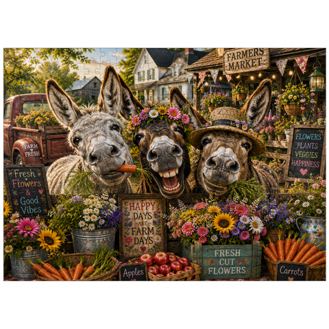 puzzleplate Farm Fresh Donkey Crew 300 Jigsaw Puzzle