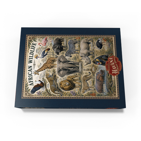 African Wildlife Vintage Art Poster 500 Jigsaw Puzzle box view3