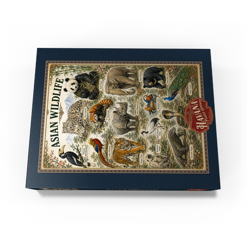 Asian Wildlife Vintage Art Poster 300 Jigsaw Puzzle box view3