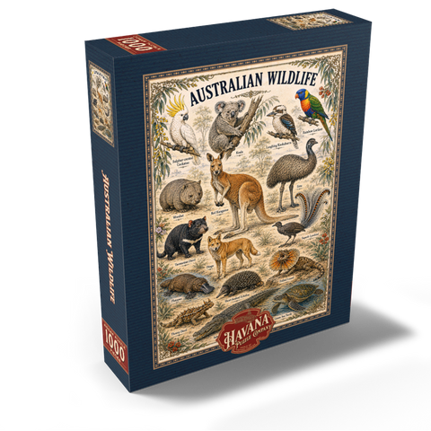 Australian Wildlife Vintage Art Poster 1000 Jigsaw Puzzle box view2