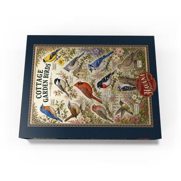 Cottage Garden Birds Vintage Poster 500 Jigsaw Puzzle box view3