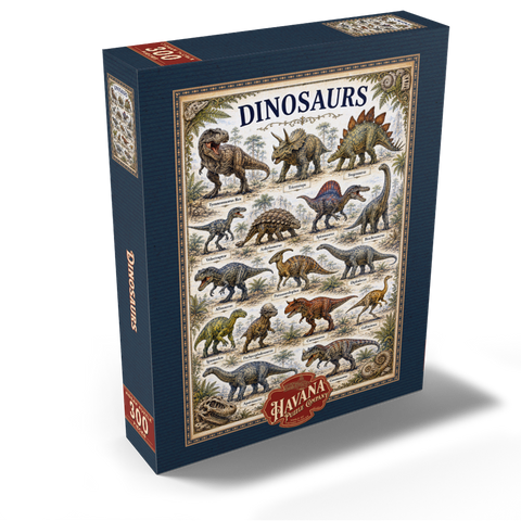 Dinosaurs Vintage Art Poster 300 Jigsaw Puzzle box view2