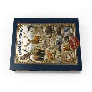 European Wildlife Vintage Art Poster 300 Jigsaw Puzzle box view3