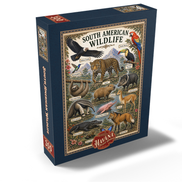 South American Wildlife Vintage Poster 300 Jigsaw Puzzle box view2