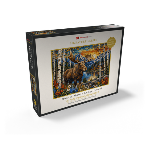 Mosaic Moose Lodge Forest 300 Jigsaw Puzzle box view2