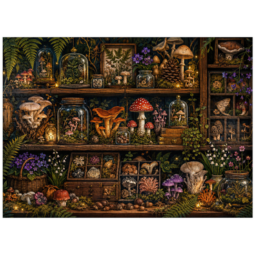 puzzleplate Mushroom Forest Botanical Shelf 300 Jigsaw Puzzle