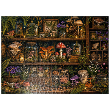 puzzleplate Mushroom Forest Botanical Shelf 500 Jigsaw Puzzle