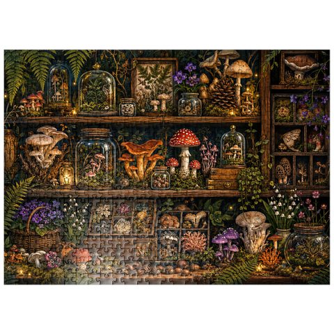 puzzleplate Mushroom Forest Botanical Shelf 500 Jigsaw Puzzle