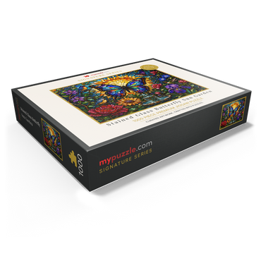 Stained Glass Butterfly Sun Garden 1000 Jigsaw Puzzle box view1