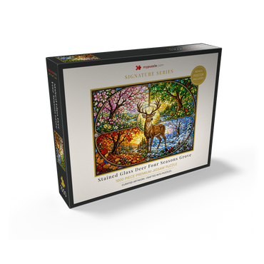 Stained Glass Deer Four Seasons Grove 1000 Jigsaw Puzzle box view2