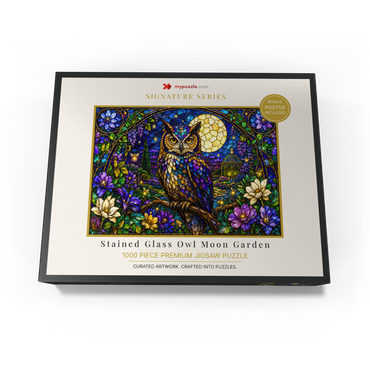 Stained Glass Owl Moon Garden 1000 Jigsaw Puzzle box view3