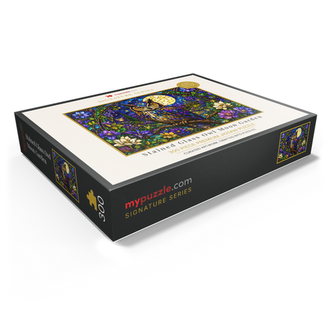 Stained Glass Owl Moon Garden 300 Jigsaw Puzzle box view1