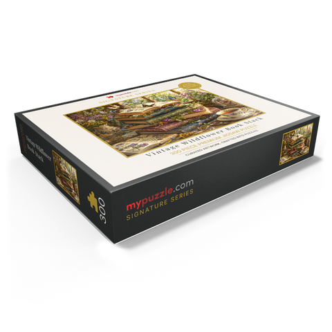 Vintage Wildflower Book Stack 300 Jigsaw Puzzle box view1