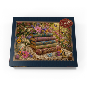 Wildflower Book Stack with Hummingbirds 500 Jigsaw Puzzle box view3