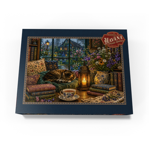 Wildflower Book Nook Rainy Day 1000 Jigsaw Puzzle box view3