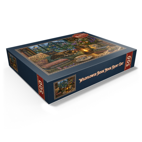 Wildflower Book Nook Rainy Day 500 Jigsaw Puzzle box view1