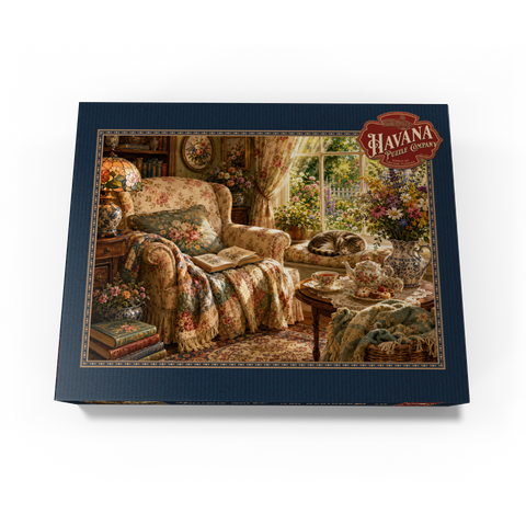 Vintage Wildflower Reading Nook 300 Jigsaw Puzzle box view3