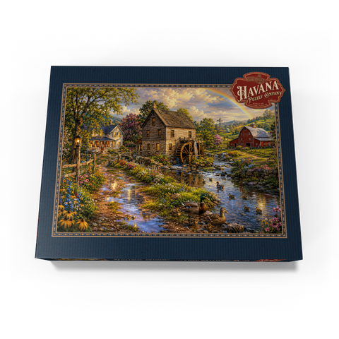 Vintage Farmhouse Mill After the Rain 1000 Jigsaw Puzzle box view3