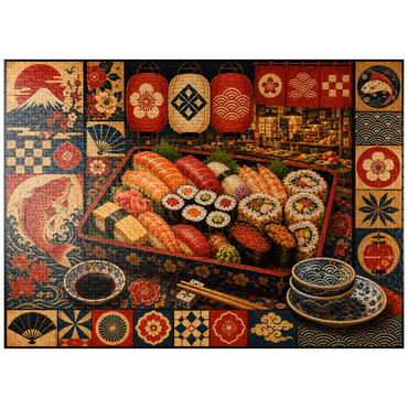 puzzleplate Sushi Market Bento Collage 1000 Jigsaw Puzzle
