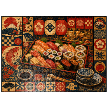 puzzleplate Sushi Market Bento Collage 500 Jigsaw Puzzle