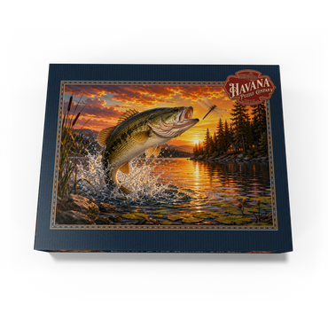 Sunset Bass Fishing Splash 500 Jigsaw Puzzle box view3