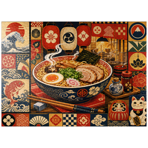 puzzleplate Retro Ramen Market Bowl 1000 Jigsaw Puzzle