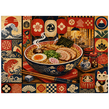puzzleplate Retro Ramen Market Bowl 300 Jigsaw Puzzle