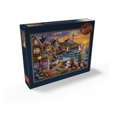 New England Lighthouse Flower Harbor 1000 Jigsaw Puzzle box view2