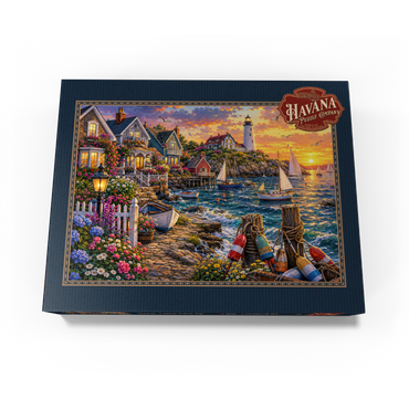New England Lighthouse Flower Harbor 300 Jigsaw Puzzle box view3