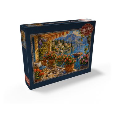 Lake Como Flower Balcony Painting 1000 Jigsaw Puzzle box view2